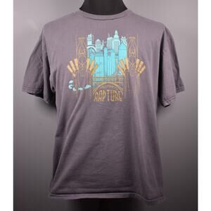 Bioshock T-Shirt Welcome to Rapture NYC Skyline Graphic Short Sleeve Size XL